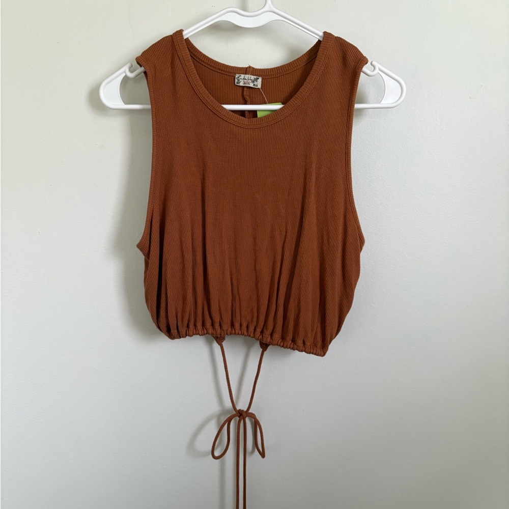 Free People Burnt Orange Crop Top